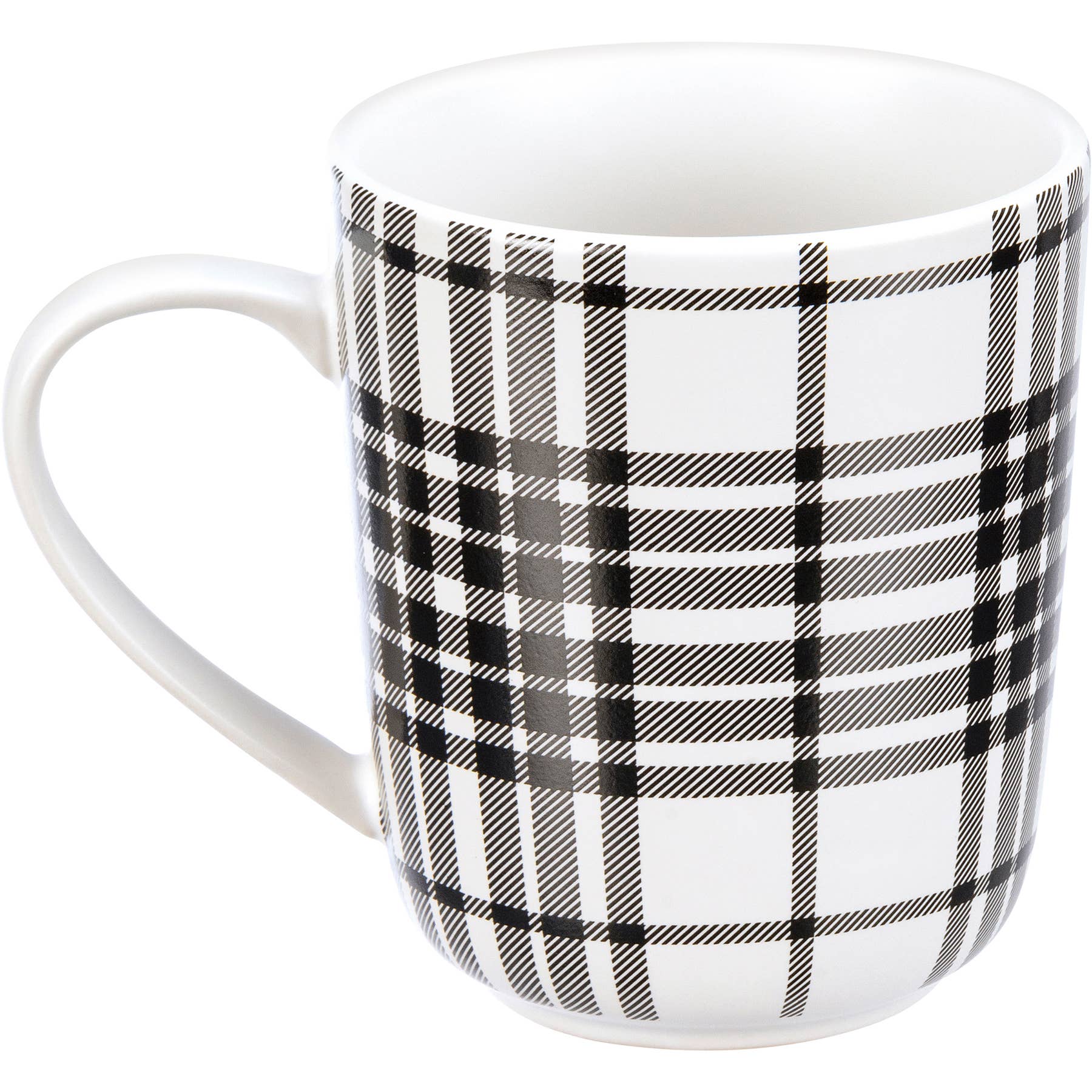 Primitives by Kathy - Wholesale Coffee Mug - Black Plaid Mug0