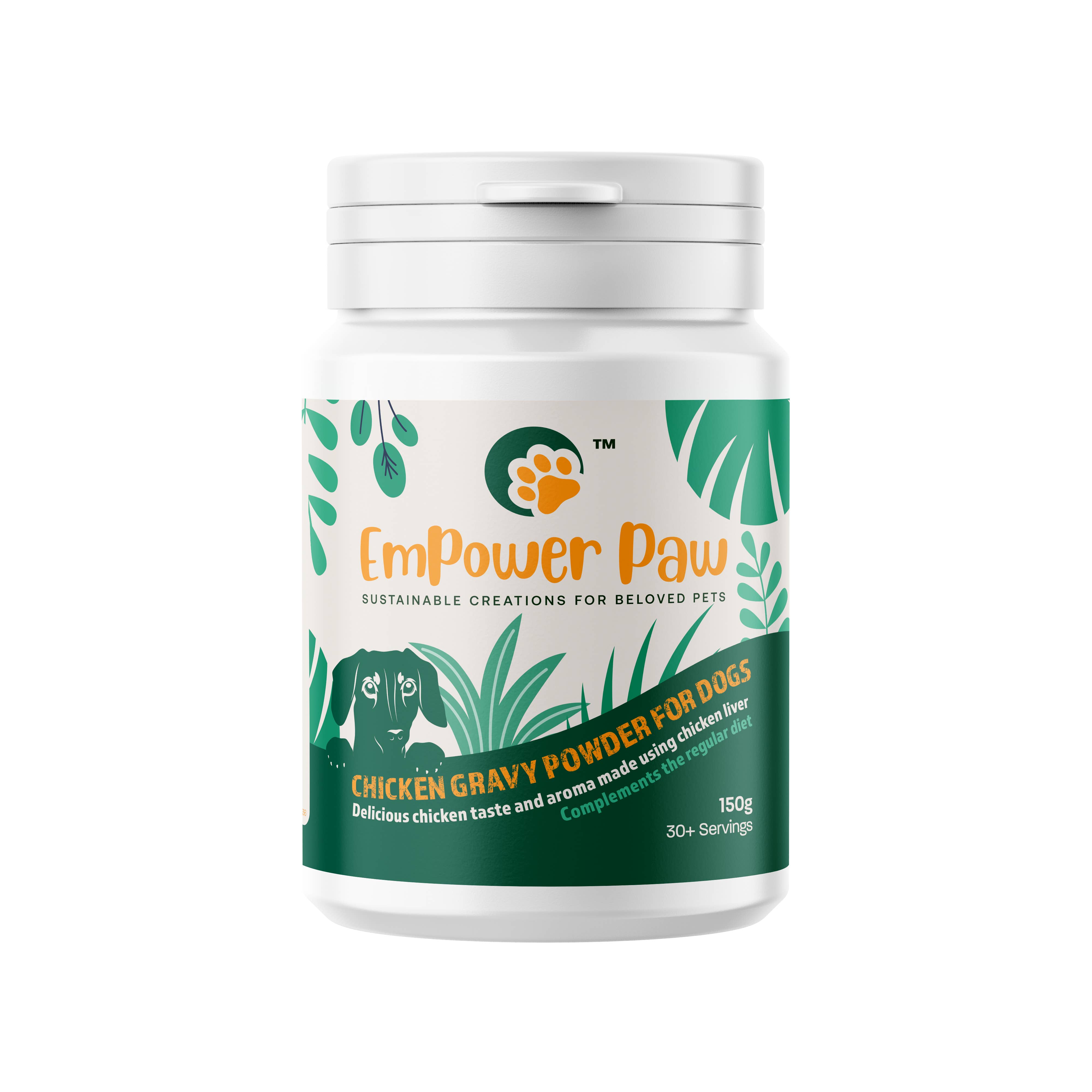 Empower Paw - Wholesale Pet food – Dog - Dogs Chicken Gravy Powder - Tub of 150g equivalent to 30+ servings