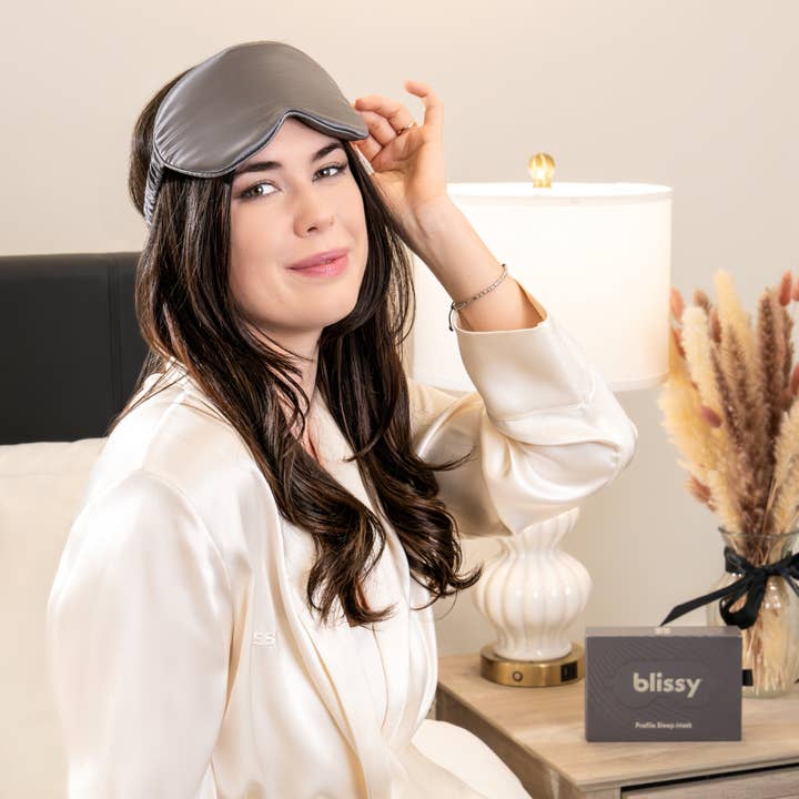 Blissy - Wholesale Sleep/Eye Mask - Sleep Mask - Grey - Profile11