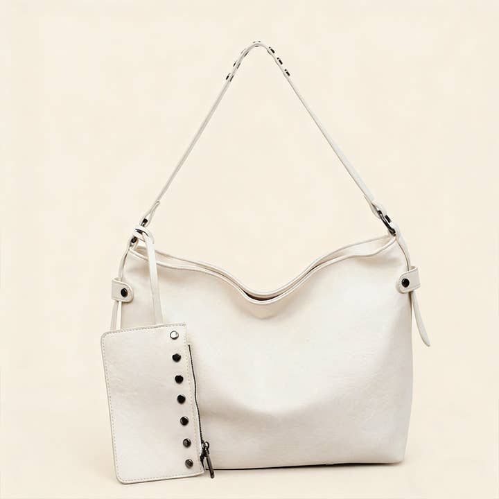 VINTAGE DISTRESSED TEXTURED STUDDED TOTE BAG_CUAB01183 for wholesale by DOUBLJU