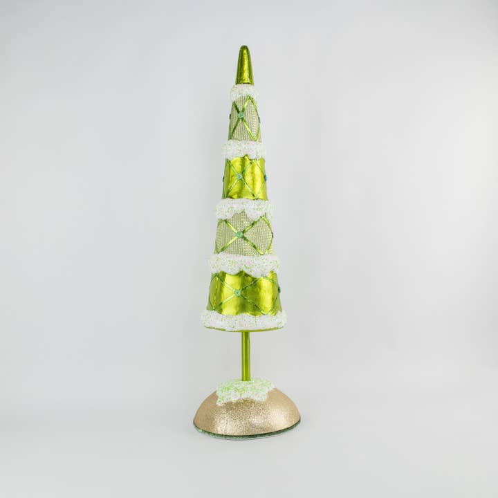 December Diamonds - Wholesale Christmas Decoration - 38in Citrus Green Tree Cone