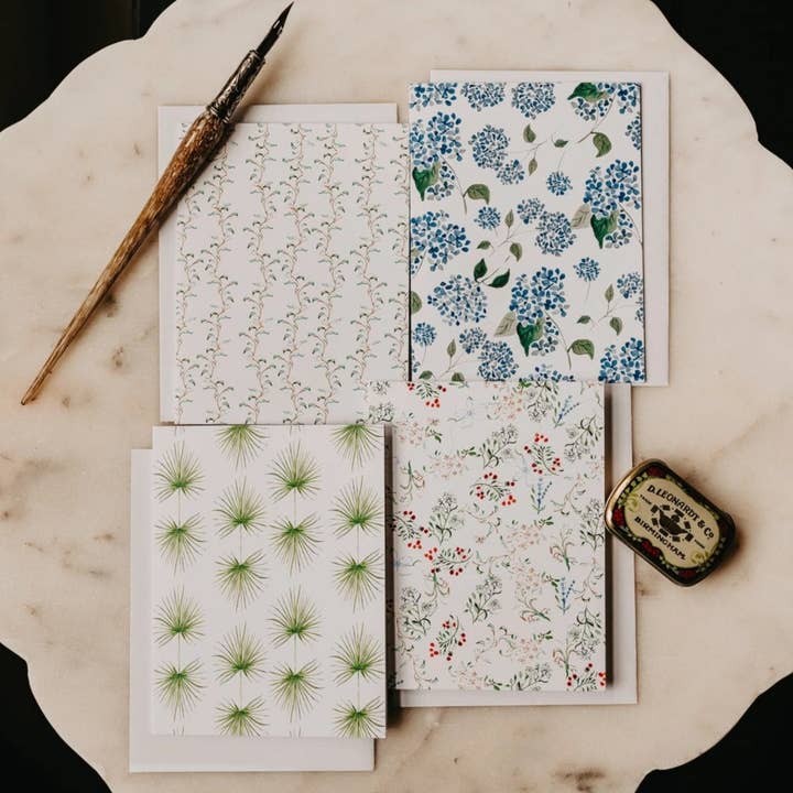 Studio E Bloom - Wholesale Stationery/Notecard Set - Vintage Botanical Fine Art Card Set1
