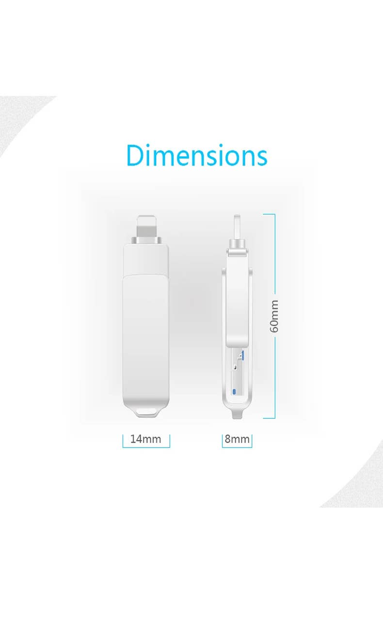 GulleeGadgets - Vente Clé USB - Clés USB 3 en 1 OTG Type C 2.0 et 3.0 - 8 Go en vrac1