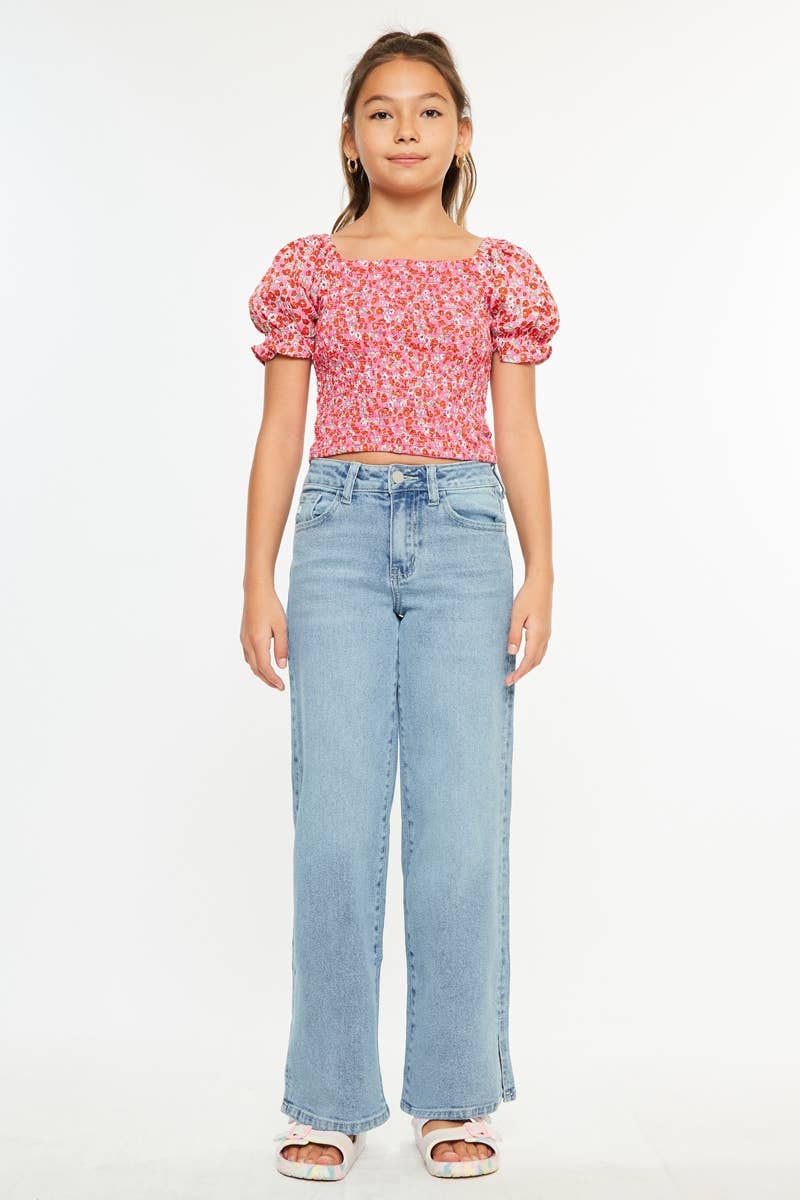 LIGHT YOUTH OPEN PACK HIGH RISE WIDE LEG JEANS-YC70069L for wholesale on Faire5