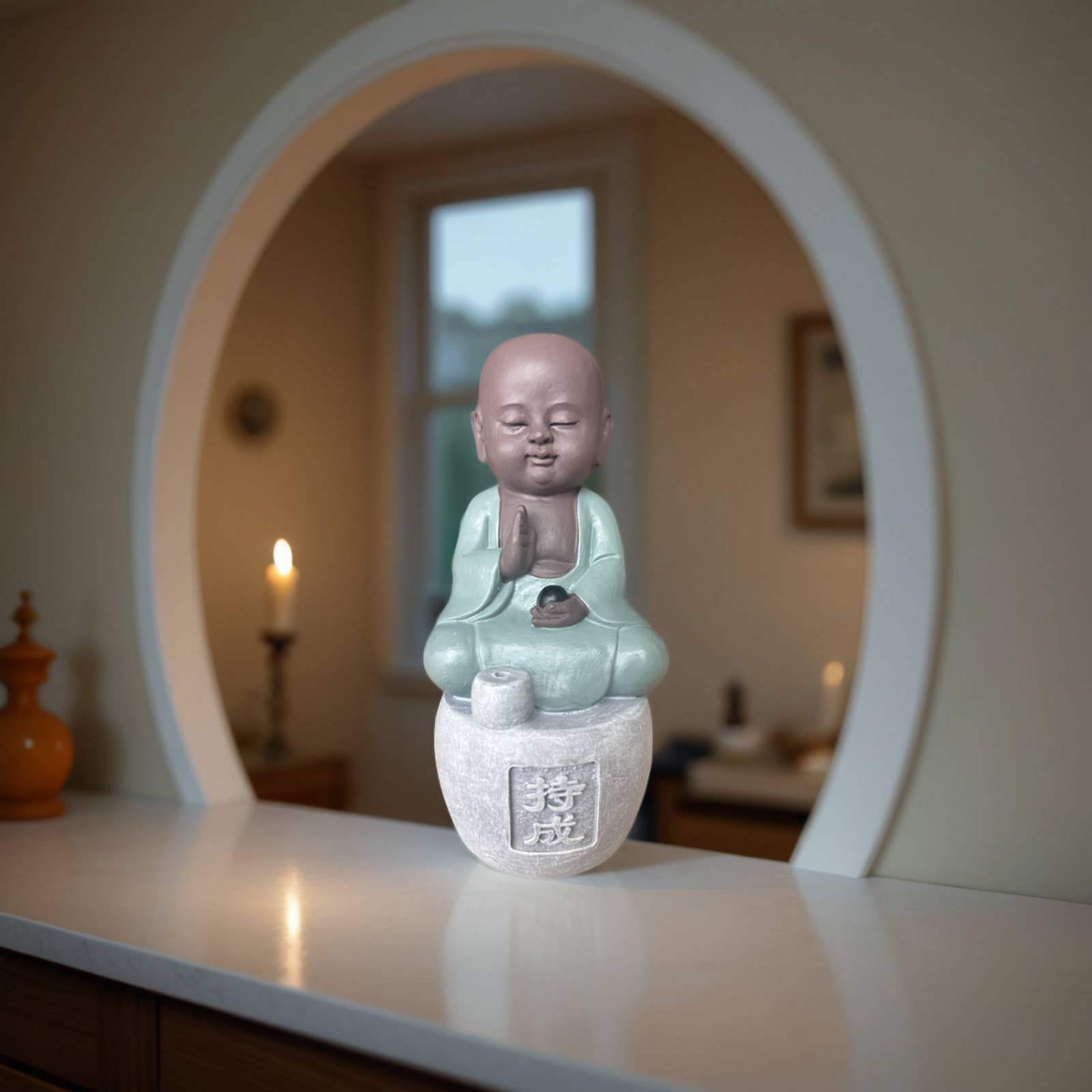 Zen'Arôme - Wholesale Decorative Tabletop Object - Buddha Figurine Incense Holder Perseverance8