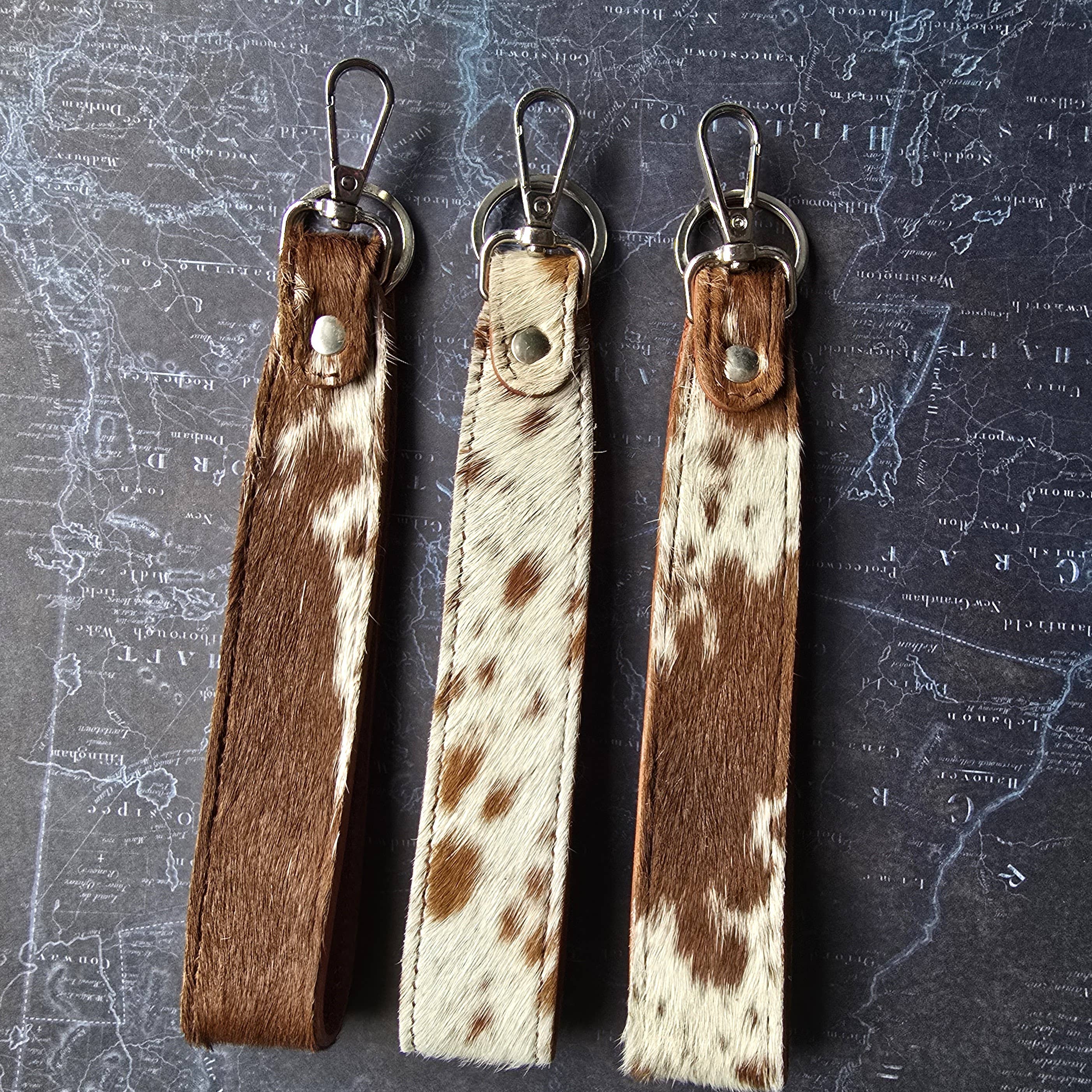 Ranchers Closet - Wholesale Keychain - Women's - Hair-on Western Long Keychain - Genuine Cowhide Keychain1