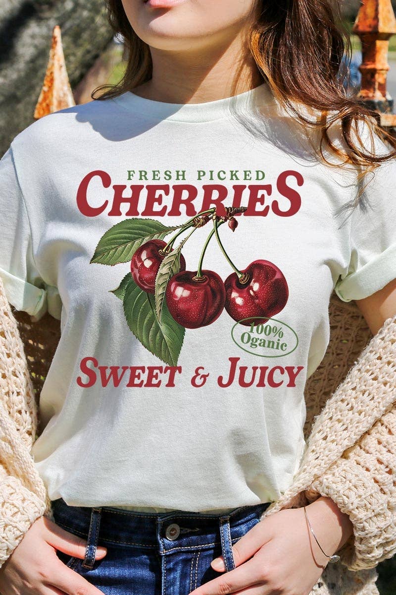 COLORBEAR - Wholesale T-Shirt (Graphic) - Women's - Fresh Picked Cherries Graphic Tee17
