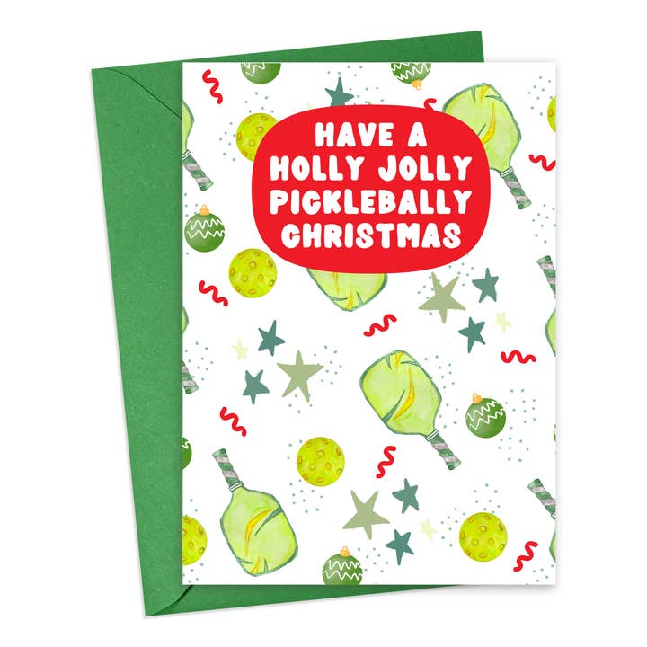 R is for Robo - Wholesale Christmas Card - Pickleball Christmas Cards Holiday Card Pickleball Gifts