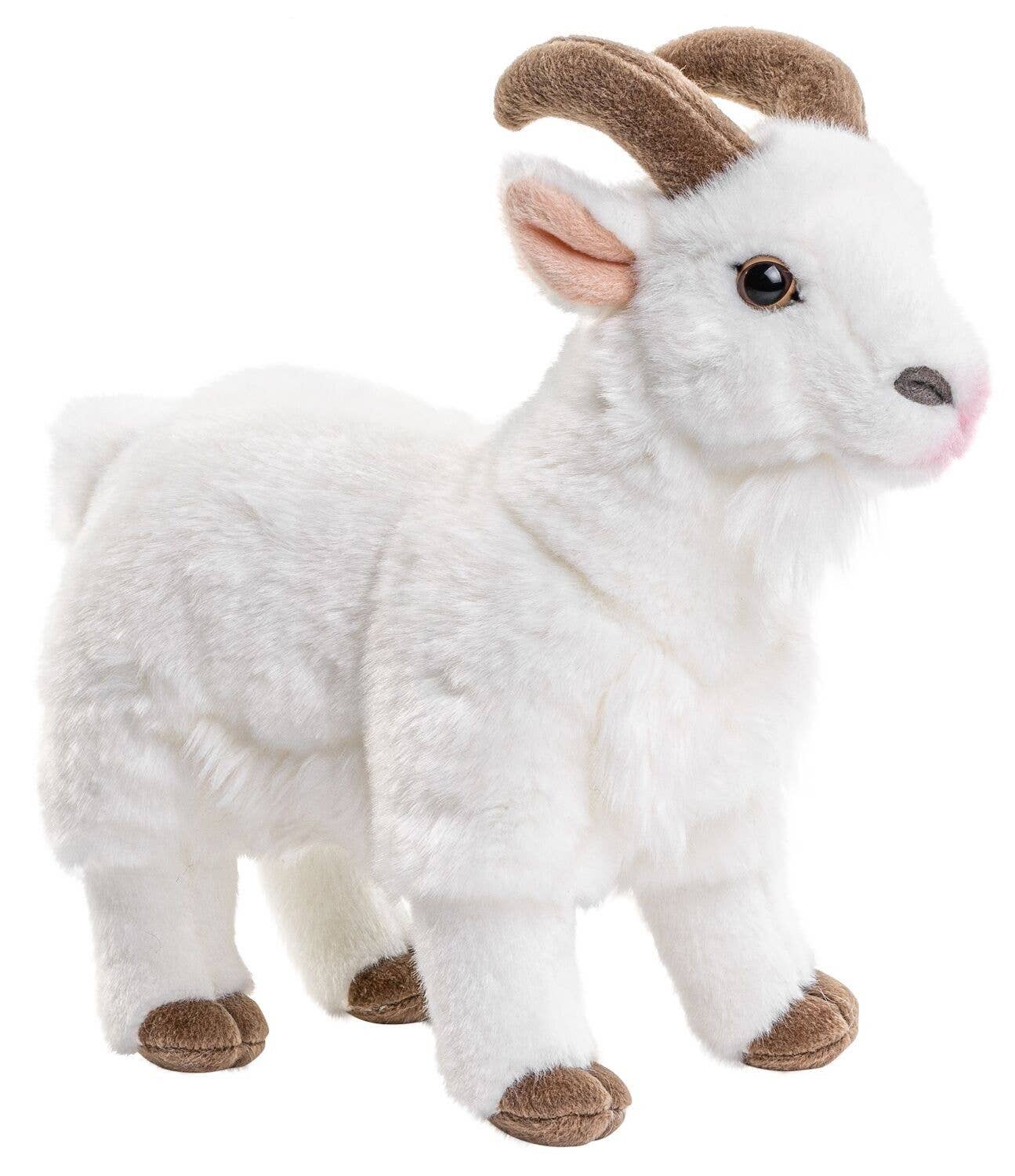 Uni Toys - Vente Peluche – enfant et bébé - Chèvre blanche des montagnes - 29 cm (longueur) - peluche câline1
