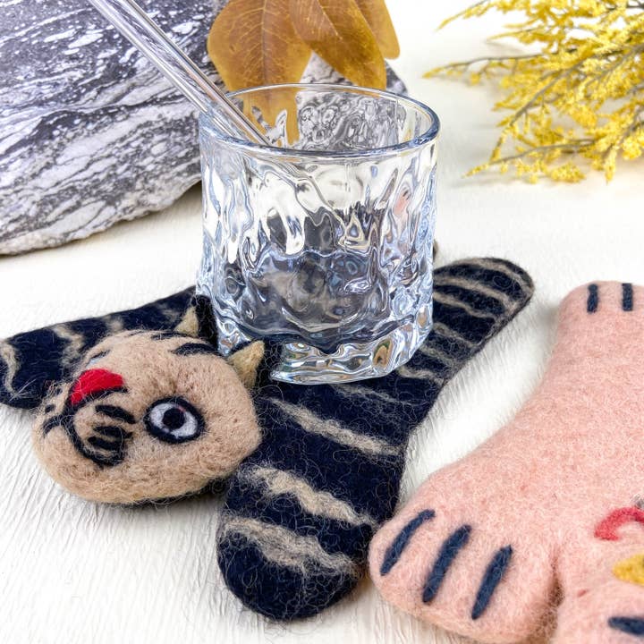 mildstyles - Vendita all'ingrosso Sottobicchiere - Sottobicchiere King of the Prairie, in lana, motivo: leone11