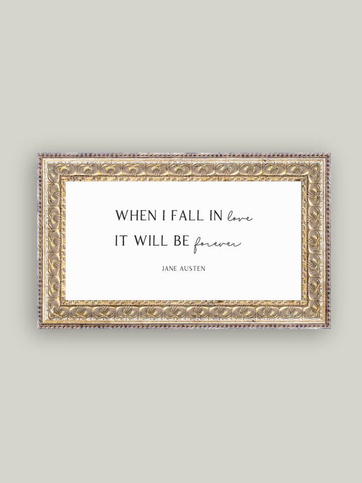 Impression ancienne encadrée When I Fall In Love pour la vente par Petal Lane Home