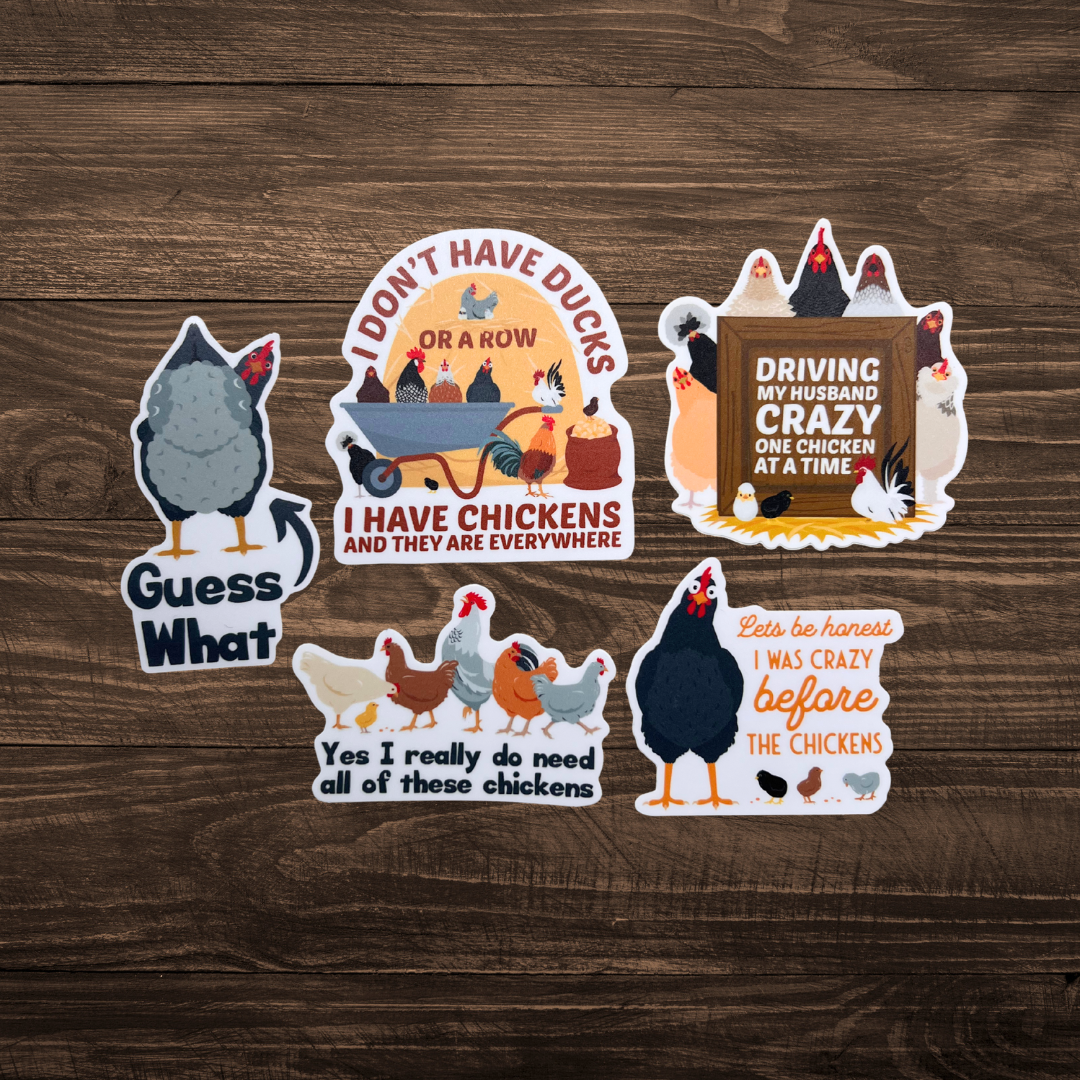 Little Traveling Llama - Wholesale Sticker - Chicken Sticker Set of 50