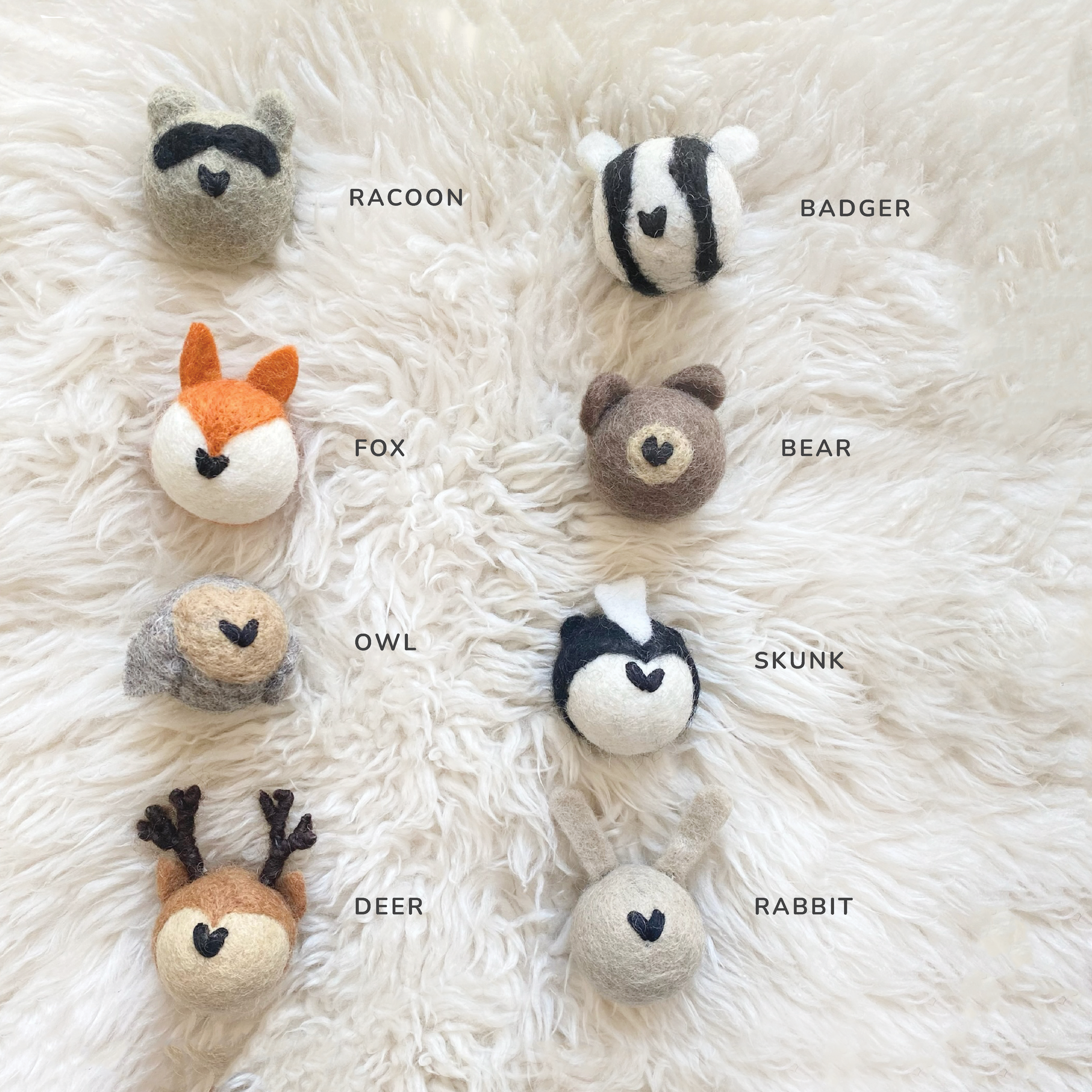 Sheep Farm Felt - Wholesale Ornament Set - Felt Woodland Animal Ornaments (SFF Exclusive) | 1 or Set of 84
