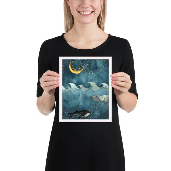 Moon Ocean Print for wholesale by Christie Sailors
