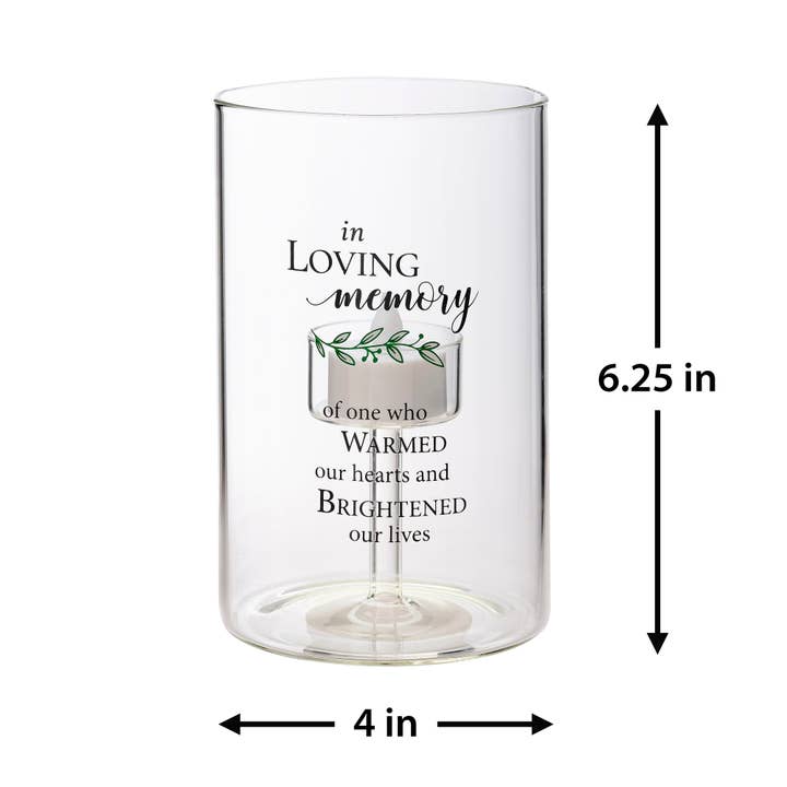 Lillian Rose – wholesale Candle holder – Glass Memorial Tea light Holder - In Loving Memory