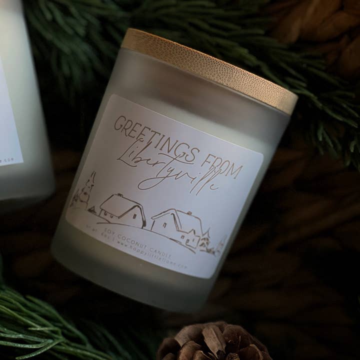 Happy Little Flame - Wholesale Jar/Filled Candle - Customizable Town Greeting Candles2