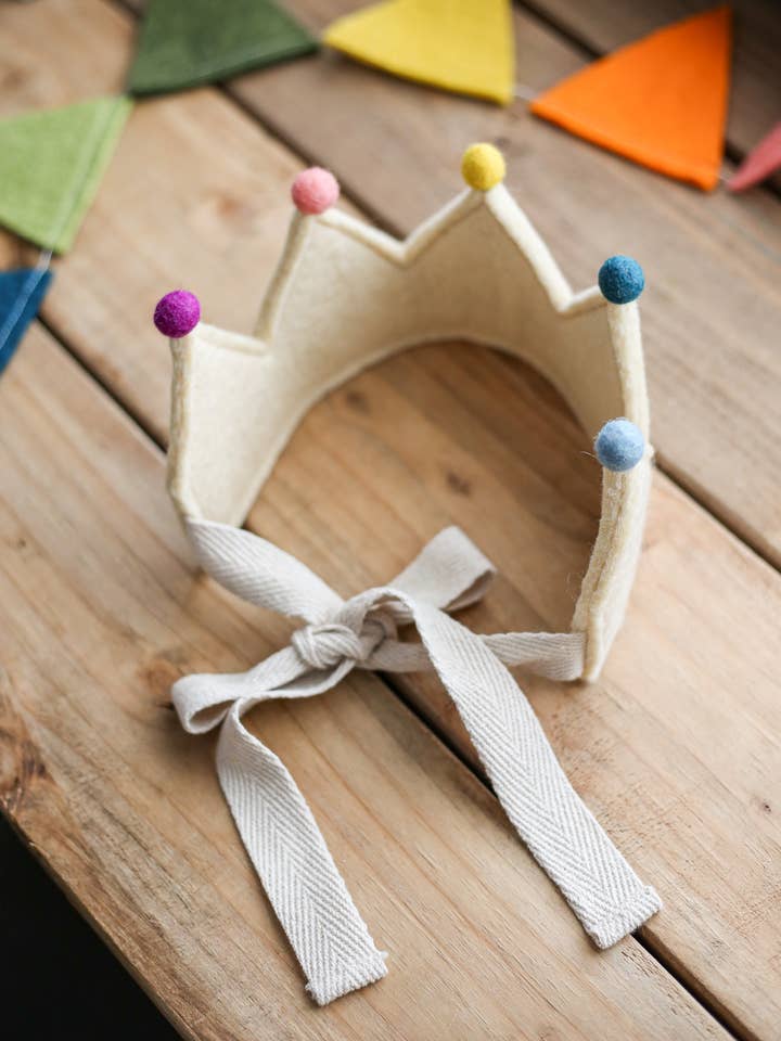 First Birthday Photoshoot Felt Crown Baby for wholesale by NOEL by Alma Home