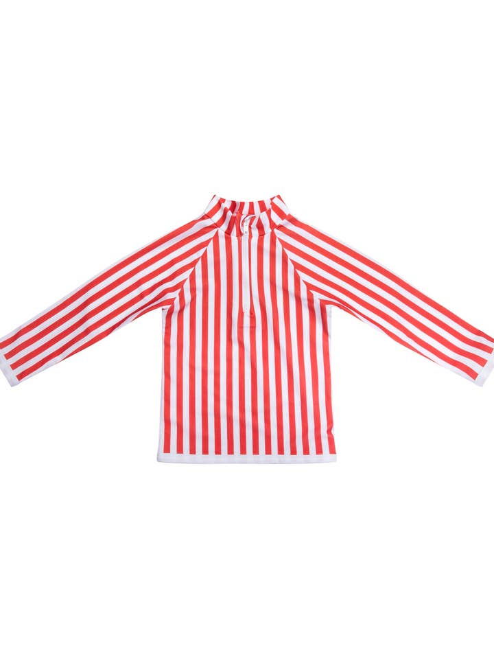 Saline Rashguard Red/White UPF 50+ for wholesale by Juillet Juillet