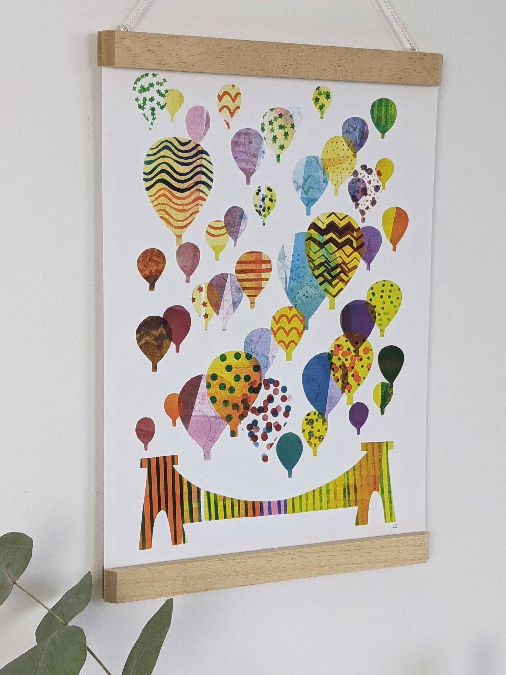 Slow Sunday - Wholesale Art Print - ‘Colourful Bristol Balloons’ Clifton Suspension Bridge Fine3