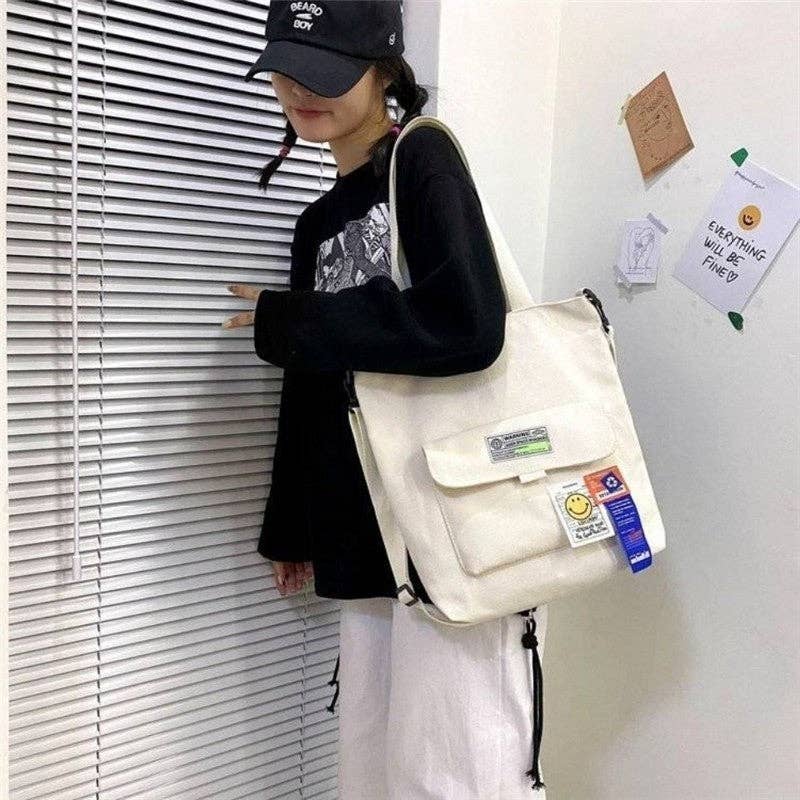 FurDecoration - Vendita all'ingrosso Borsa tote - Donna - Borsa a Tracolla Singola Versatile di Grande Capacità in Tela6