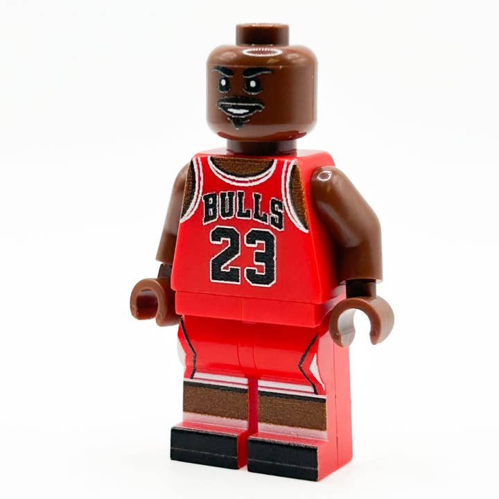 B3 Customs - Wholesale Build-a-toy – Child - MJ #23 (Red Jersey) Basketball Player Minifig made using LEGO parts