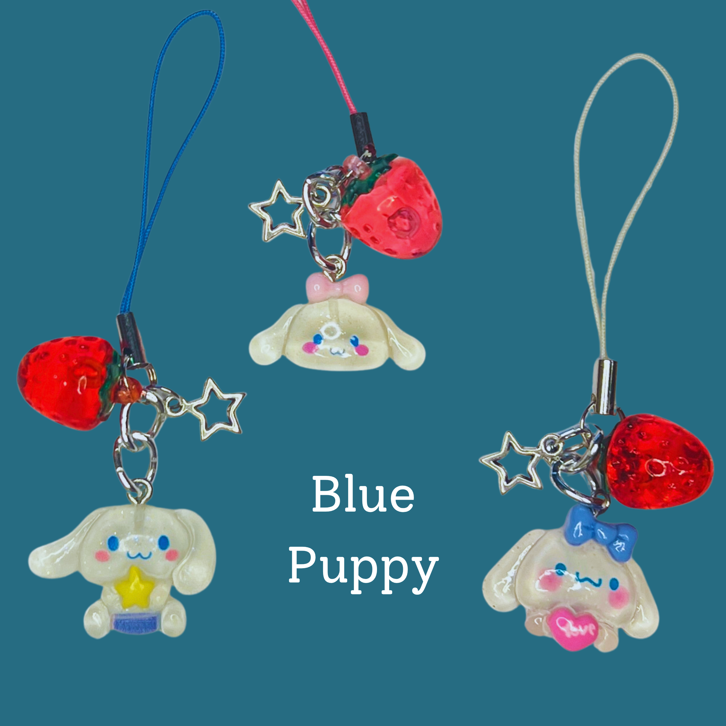 Faebelle Haven - Wholesale Keychain – Women's - Kawaii Characters Strawberry Tech Charm | Cute Keychain Phone Bag Accessory1