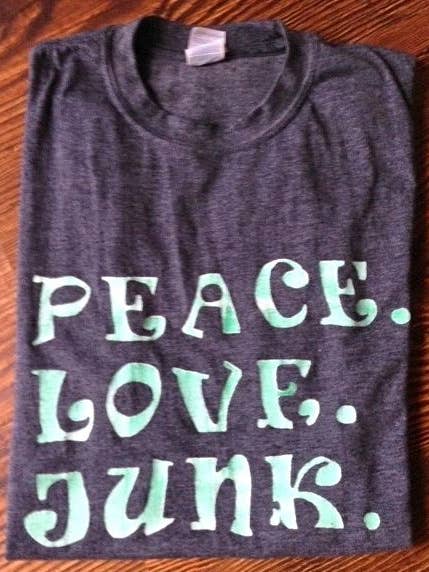 Peace Love Junk - White for wholesale by Taproot Tees