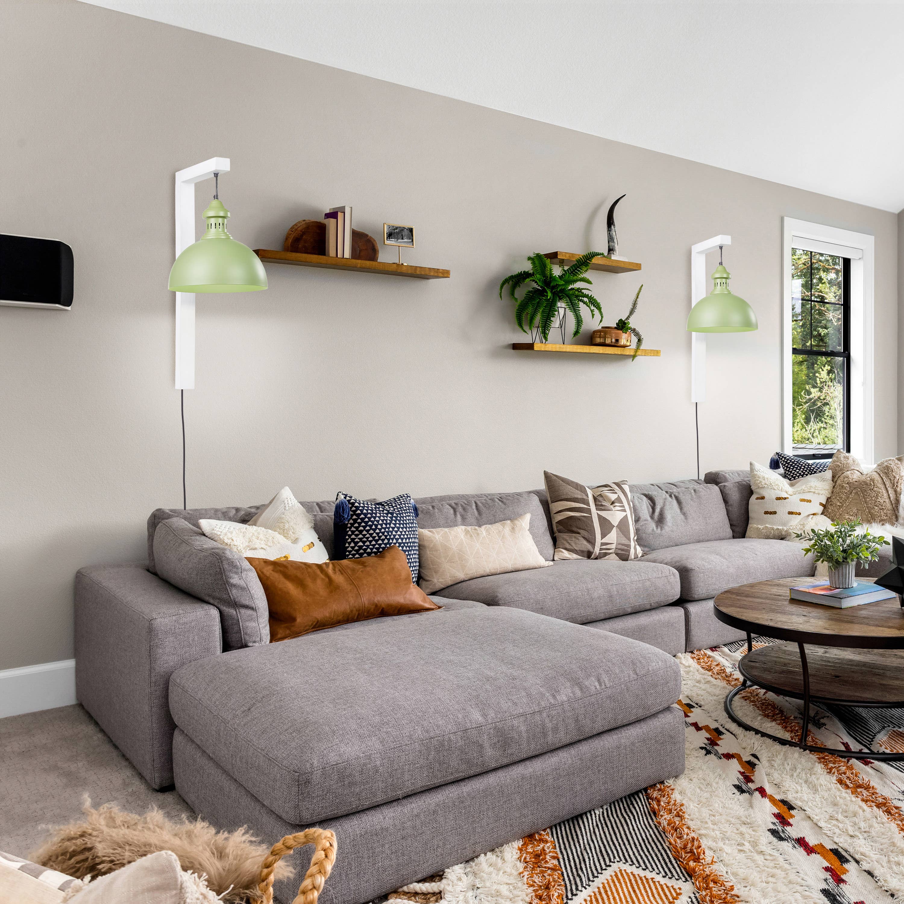 River of Goods - Wholesale Sconce - 28.5"H Gwen Industrial Indoor Plug In Wall Sconce6