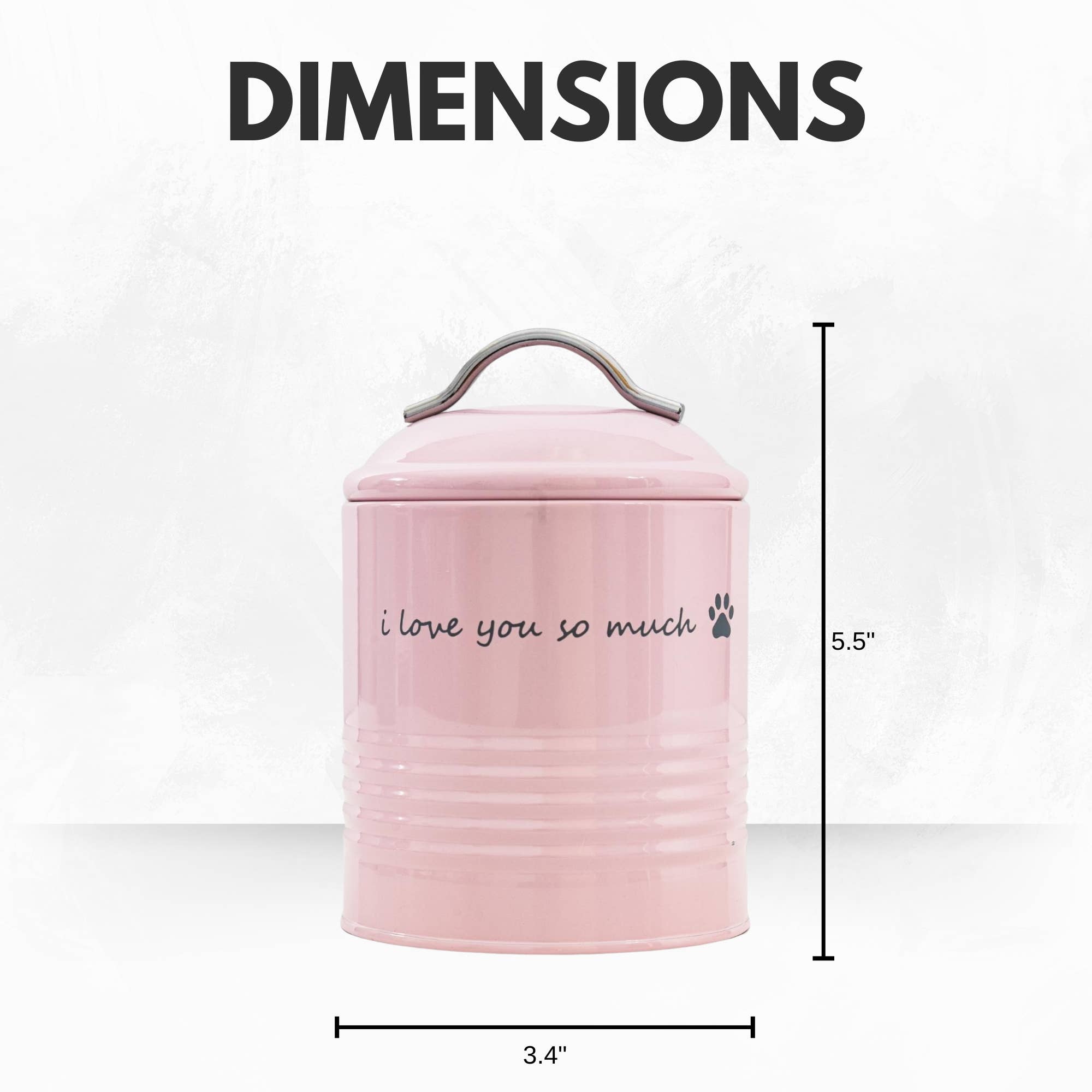 Jojo Modern Pets - Wholesale Pet Treat Jar - Dog - "I Love You So Much" Dog Treat Printed Canister Gift Set7