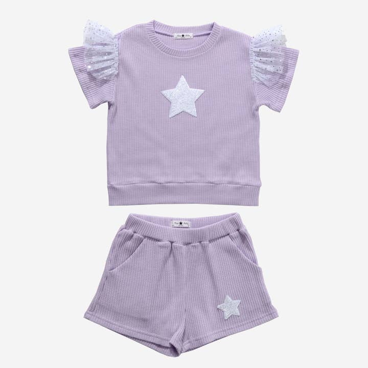 Waffle Star Sweatshirt Set for wholesale by Petite Hailey