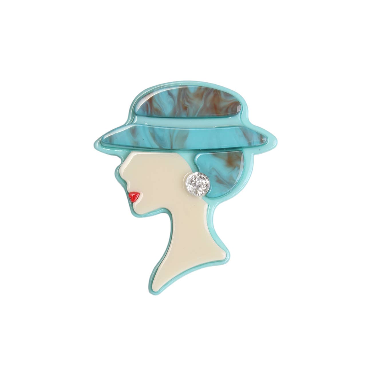 Domoflor s.l – wholesale Brooch – 👒 Elegant lady brooch with hat 👒5