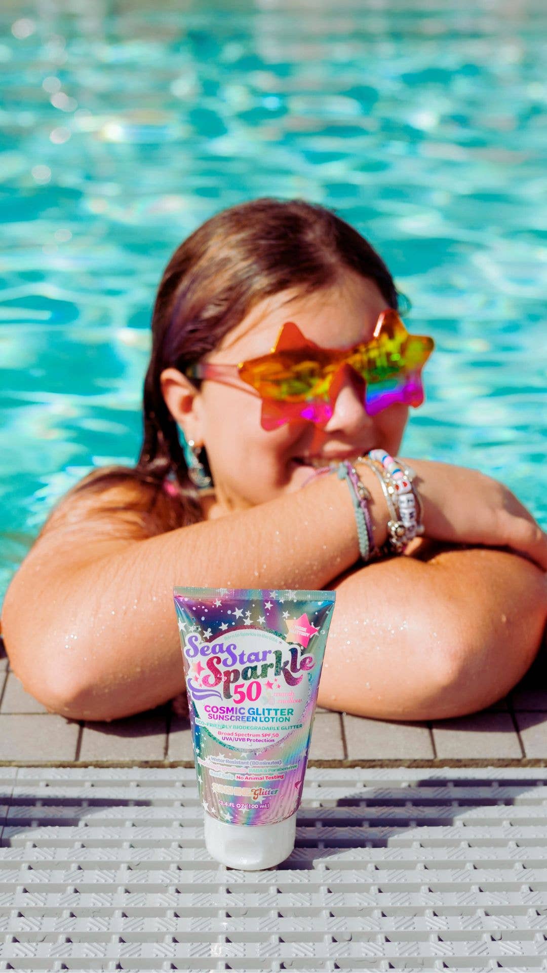 Sunshine & Glitter - Wholesale Sunscreen - Sea Star Sparkle Cosmic Stardust SPF 50 Glitter Sunscreen9