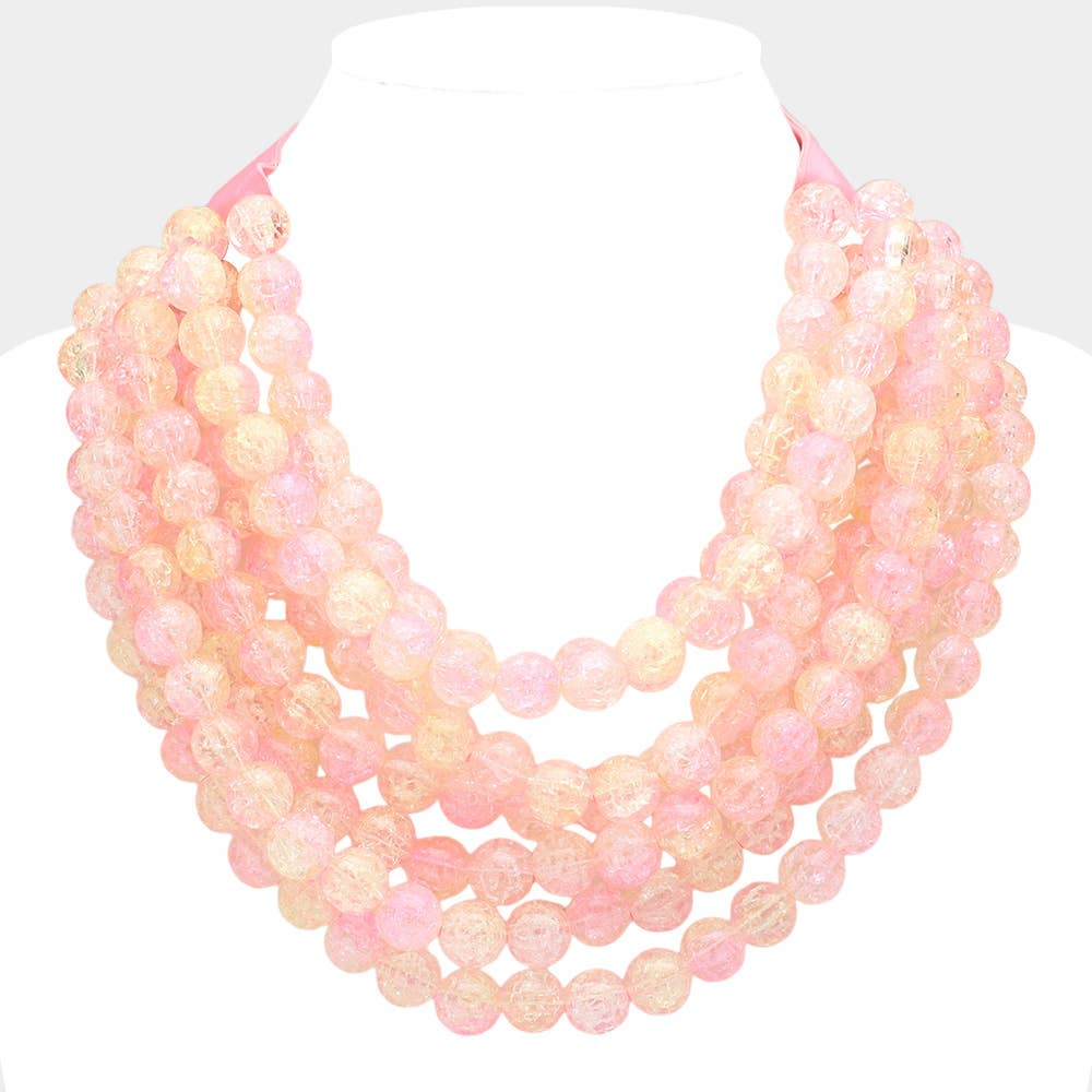 Sensibling Corp. – Colar com missangas/pérolas por atacado – Colar Magnético de Camadas com Contas Acrílicas Grossas e Pele Sintética23