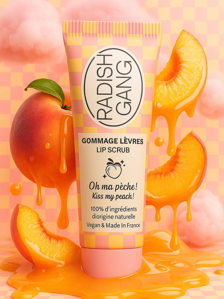 KISS MY PEACH - Scrub labbra alla pesca per la vendita all'ingrosso da parte di RADISH GANG