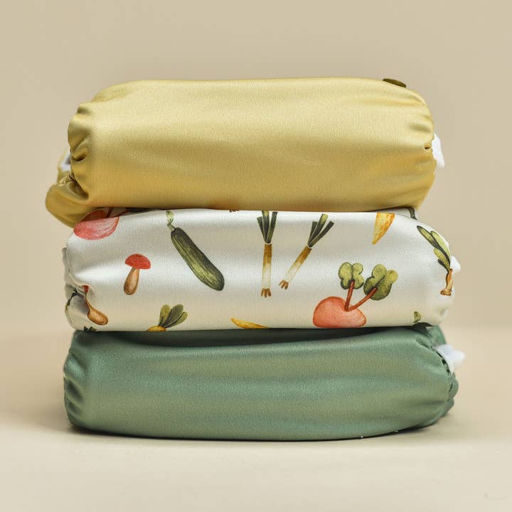 Cloth Diapers - Nature Collection 3 Pack - Rooting For You for wholesale by Just Peachy