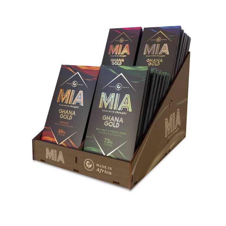 POS DISPLAY - TRÄ - 85G CHOKLADSTÄNGER för wholesale av MIA