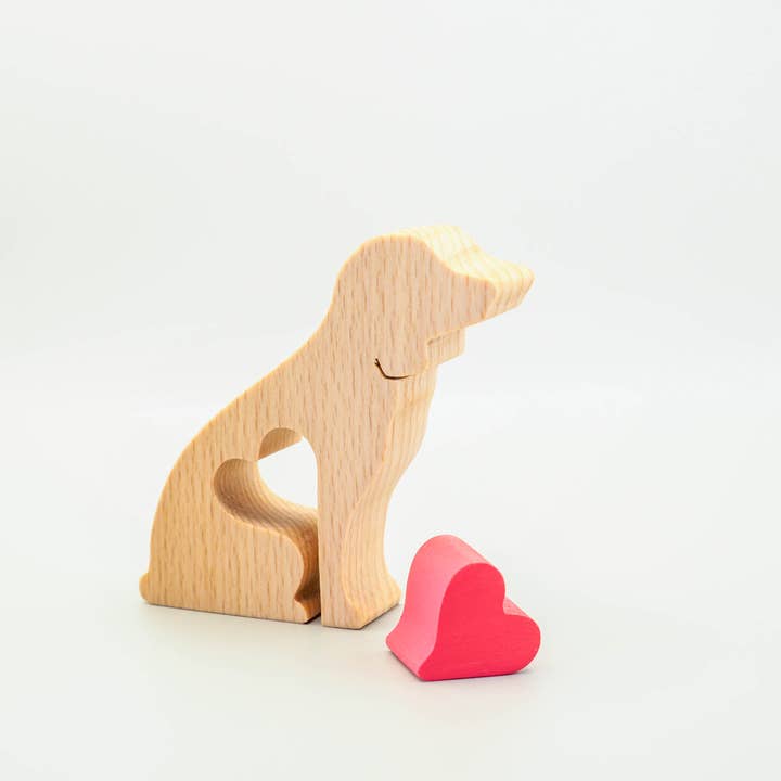 Wood Metamorphosis – wholesale Decorative figurine – Beagle - Minimalistic wooden dog figurine keepsake