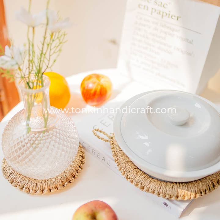 Tonkin Handicraft - Vente Dessous-de-plat - Dessous de plat rond en osier16