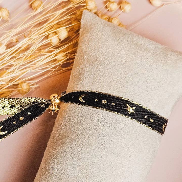 Ribbon bracelet Moon & Stars Limited Edition for wholesale by Ibiza Boutique