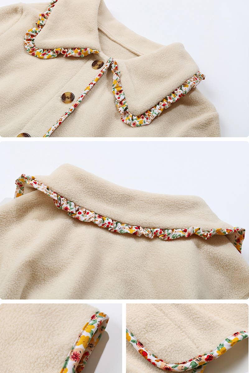 APRICOT WOMEN STYLISH JACKET TRIMMED WITH LACES_CWOJA0547 for wholesale on Faire3