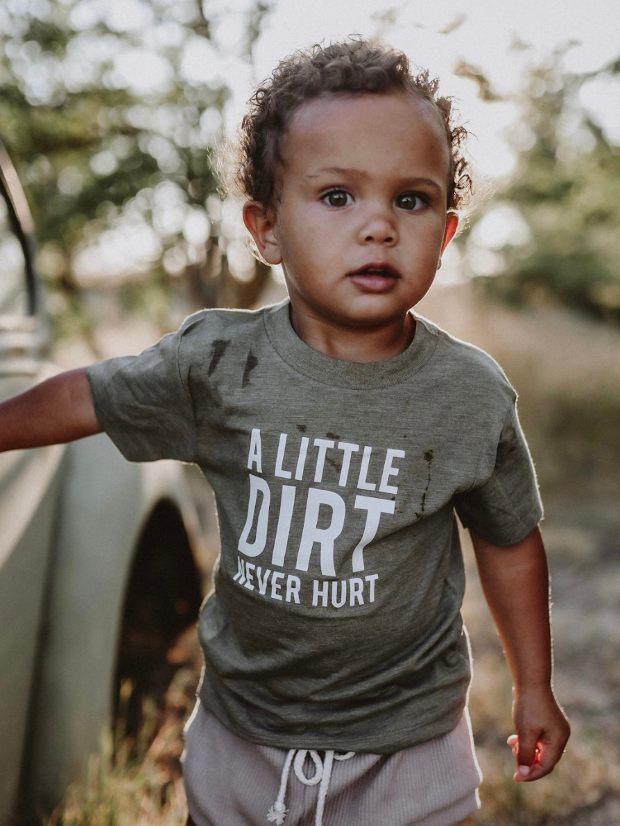 Nature Supply Co - Wholesale Screen Printed T-Shirt - Kids - A Little Dirt Never Hurt Kids T-shirt | Eco Friendly Tee10