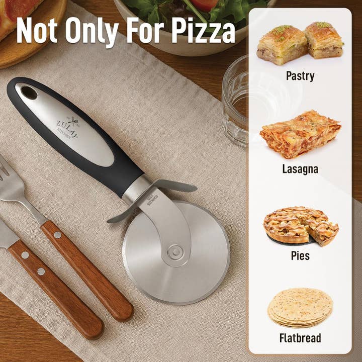 Zulay Kitchen - Wholesale Pizza Wheel - Stainless Steel Pizza Cutter Wheel3