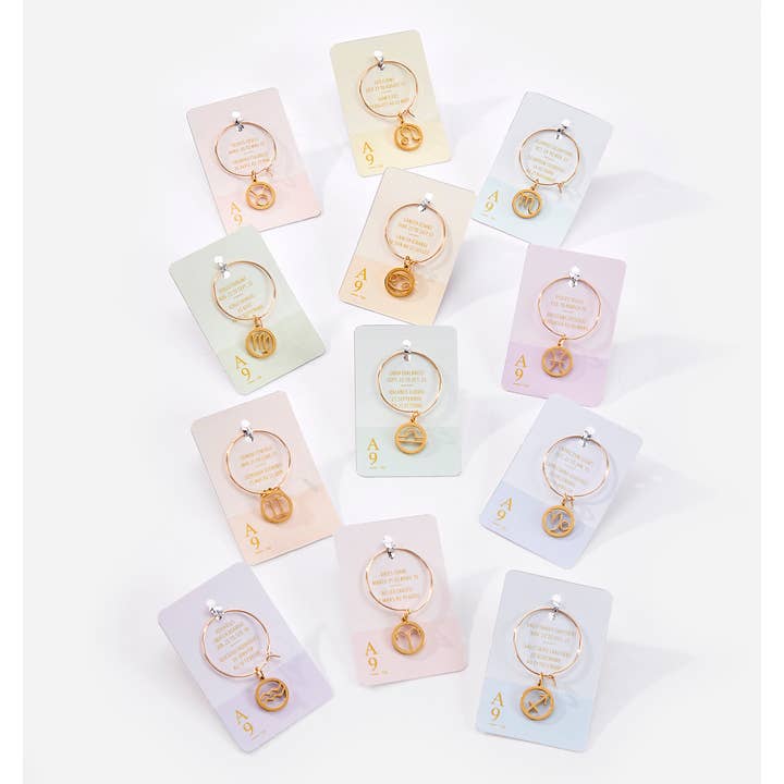 Charme de vin en alliage du zodiaque, 72 pièces/D pour la vente par Astral