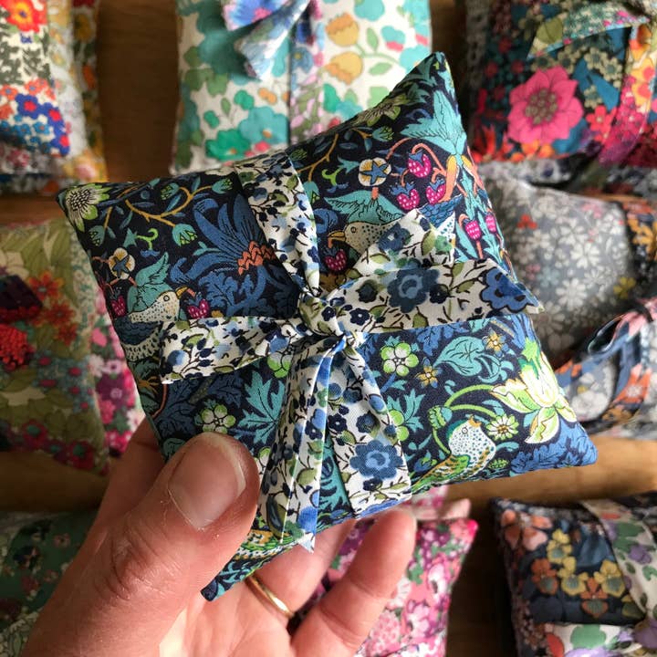 Lime Tree Design - Wholesale Sachet - Stack of 3 Square Liberty Lavender Sachets - Green Case of 22