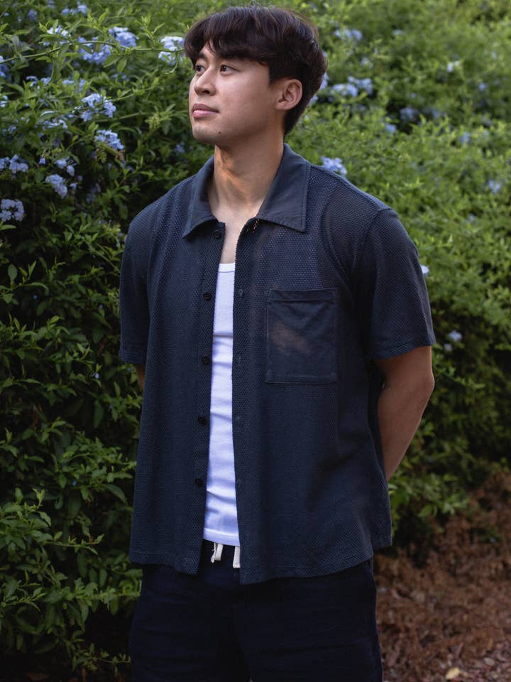 Mesh Button Down for wholesale by glee + co