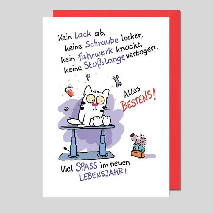 UK-35343 Roligt födelsedagskort CatToons. för wholesale av Michel-Verlag GmbH