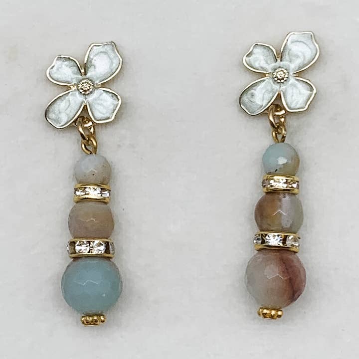 BOUCLES D'OREILLES AMAZONITE - GRANDES pour la vente par Olivia Grace Jewelry