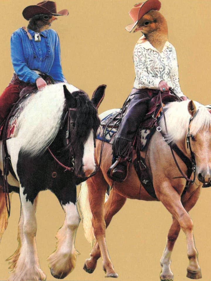 Chicks on Horse for wholesale by Rare Bird