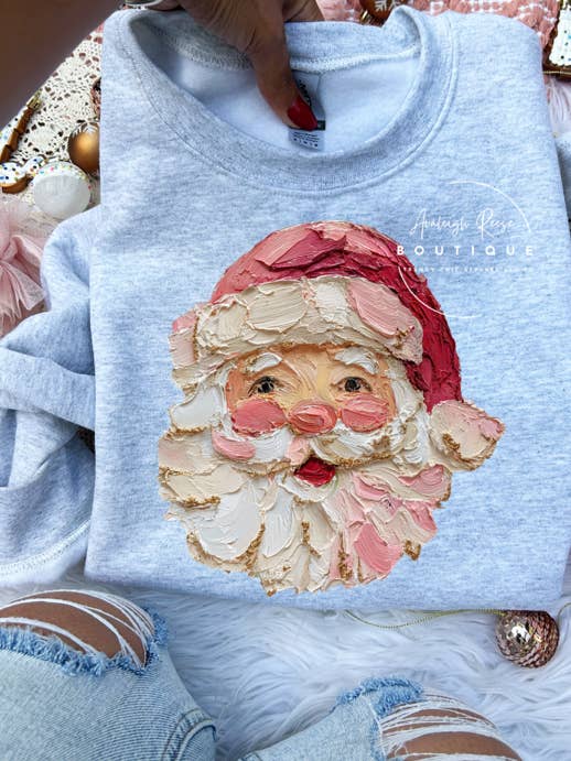 Trendy Chic Apparel LLC - Wholesale Graphic Sweatshirt - Women's - Faux Paint Santa Sweatshirts & T-Shirts 0