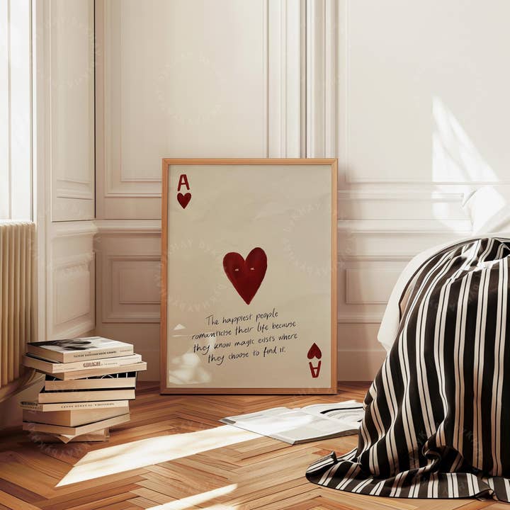 byKHAY – wholesale Art print – Ace of Hearts Quote Print1